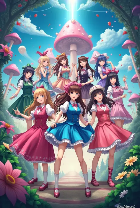 posters include the coolest JKT 48 members, best ,  most creative pure own work not plagiarized someone elses work with Wonderland theme:  13th concert  &  announcement 