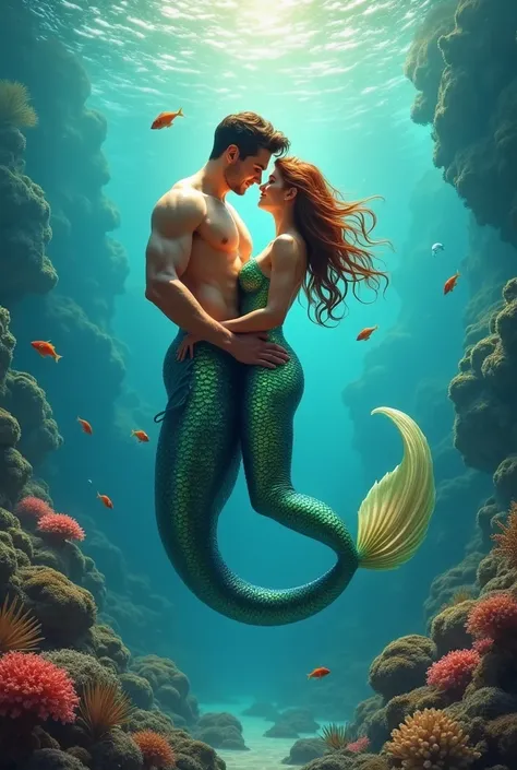 Merman fish tail, charming, caring, romantic, dating human girl