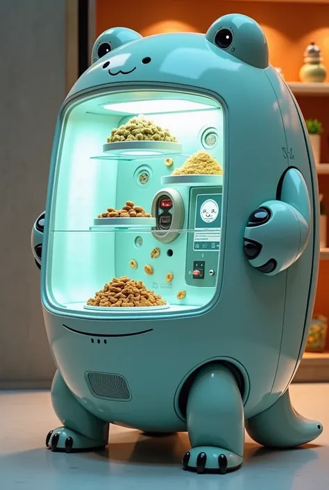 Wet pet food vending machines are machines that mix food inside, similar to a flying turtle vending machine.