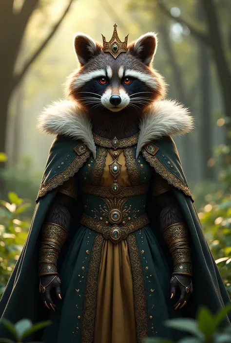 authoritative raccoon queen