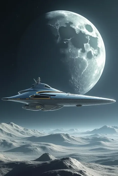 Starship  near the moon