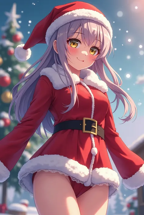  Anime Images 、  Viewing angles  、   Santa Claus、   Super Miniskirt   、     Panties Visible  、