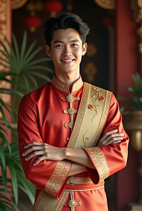 Young Handsome Thai Costume