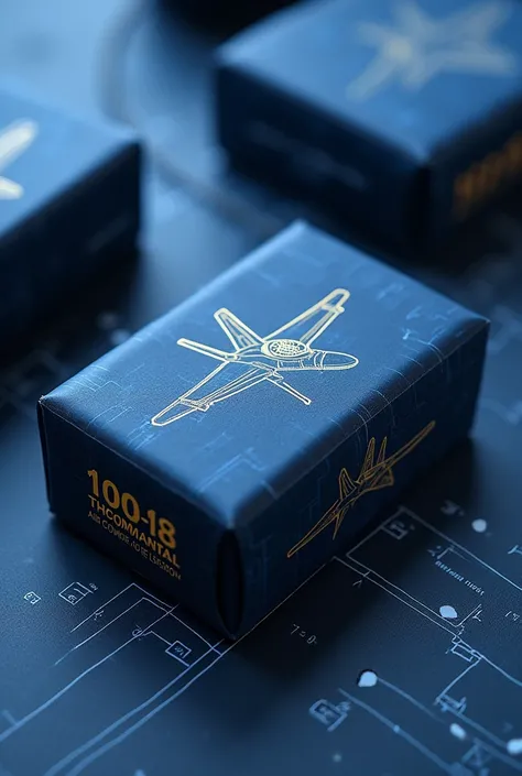 Soap bar,FA/18 SUPER HORNET sillohute precice ,101st THORMACH TERADACTAL AIR COMMAND FIGHTER SQUADRON BRANDING,PACKAGING FOR MY SOAP BAR, Navy blue color packing , soap bar wrapped in blue aviation drawing board paper of a f18 fighter jet blue print , prec...