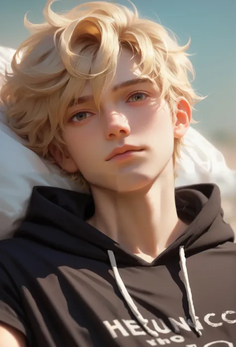 score_9, score_8_up, score_7_up, A hyper realistic ultra detailed photo of hansome man, fancy hair ,  golden blonde  hair, ultrarealistic, cute,  body, perky , perfecteyes, , upper body  , close up, portrait, looking at viewer, amusement  ,  laying on back...