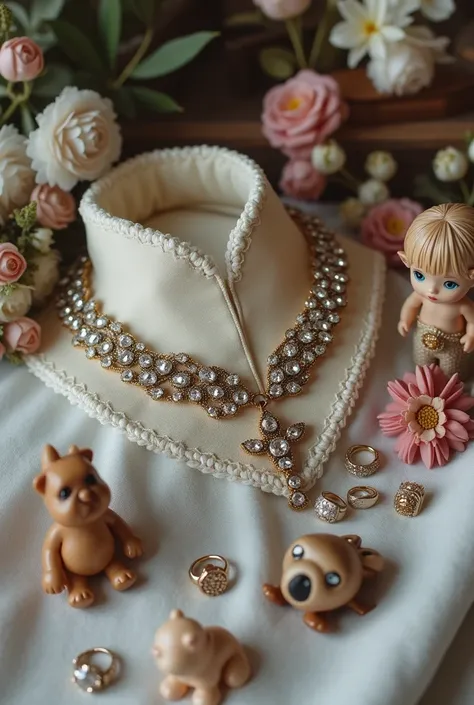 collar. bracelet, toys, rings .