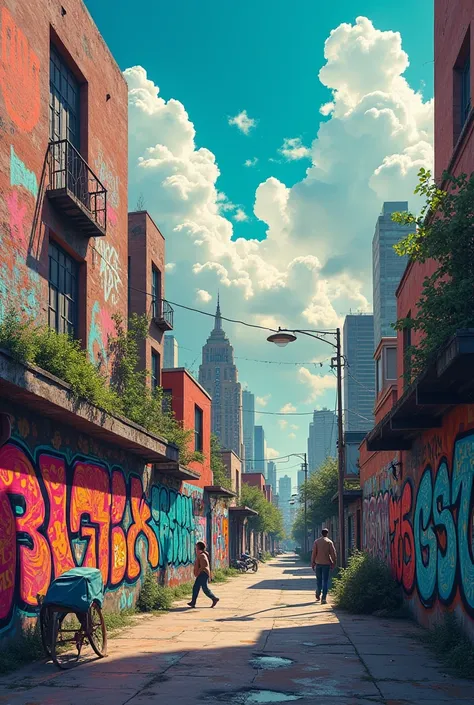 graffiti, graffiti,  sky , siir ,  be realistic 