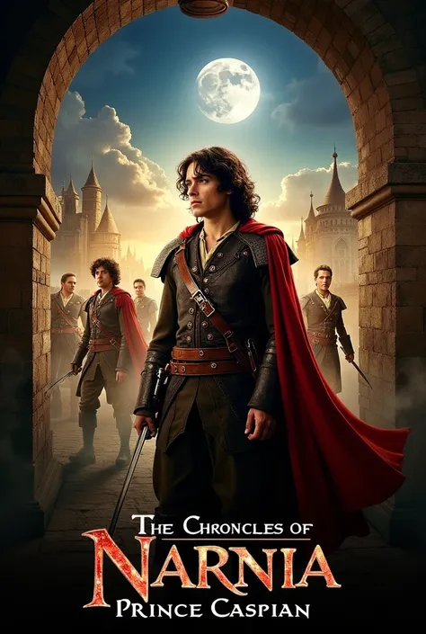  creates a poster for THE CHRONICLES OF NARNIA : PRINCE CASPIAN Trailer  (2008) |  Fantasy MOVIE with the title of the movie that is clearly visible on the poster .  the poster has enough characters and backgrounds to match the movie