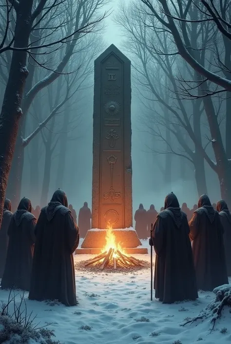  Germanic ceremony for the winter solstice , holy circle 