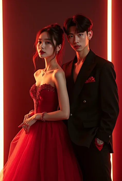 Red Velvets Irene and SHINees Taemin in a photo shoot