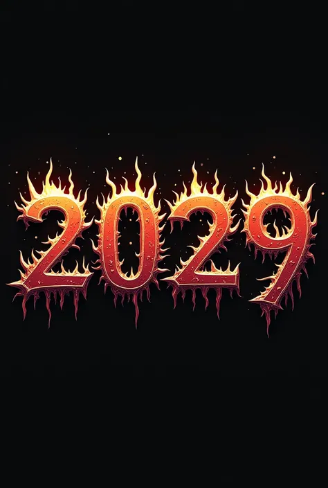 Can you create an image that says 2029 in Metallica styled letters 