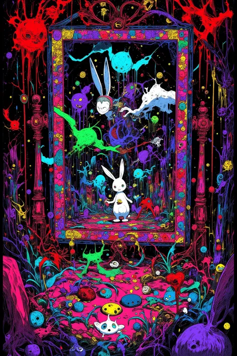  Alice in Wonderland,Shiroshita
Hallucinatory Art ,dmt Death of Ego ,Psychedelic Horror 、 Highly Detailed Visionary Art ,DMT Egodes ,Shamanic Fears ,LSD art,White Rabbit,city,Poisonous Plants , Poison and Disney Mix ,Full-length mirror,Queen of Hearts, 晴れ