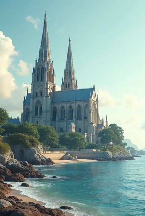 NOTRE DAME, FRONT IMAGE, NO PROSPECTIVE, NO PEOPLE, NATURAL COLORS, BEAUTIFUL SEASIDE