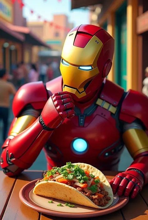 mexico taco eating iron man