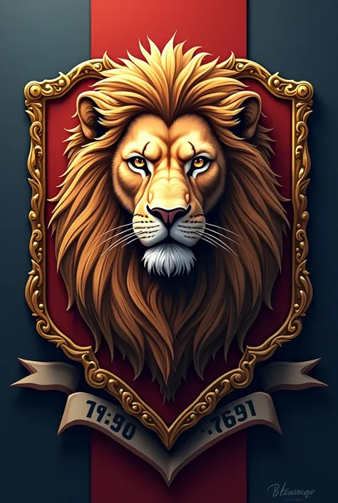 A team shield that has to do with a lion 
