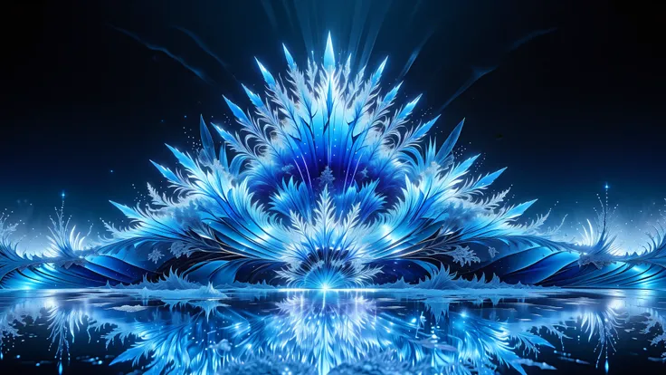 ﻿A Masterpiece In 32K Resolution, Supreme Quality, Super Detail, Official Art, Very High-Resolution 32K Wallpaper, Beautiful And Aesthetic, Ultra-Detailed Features, Awe-Inspiring Detail. A 32K Abstract Depiction Of Ice Crystals Pulsating With Ethereal, Lum...