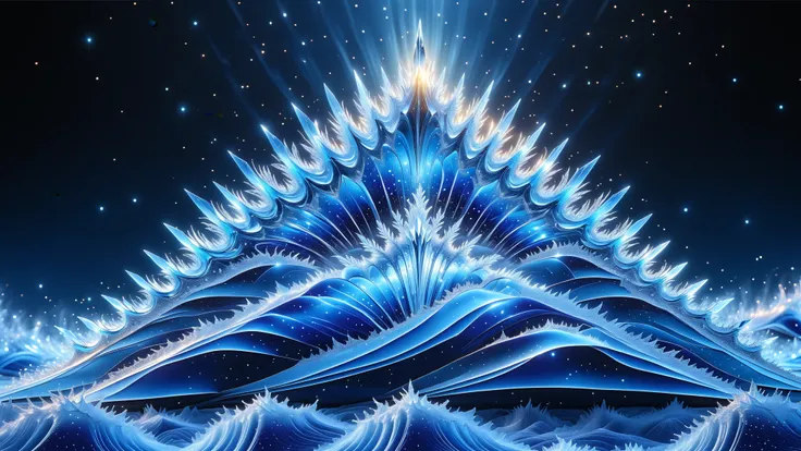 ﻿A Masterpiece In 32K Resolution, Supreme Quality, Super Detail, Official Art, Very High-Resolution 32K Wallpaper, Beautiful And Aesthetic, Ultra-Detailed Features, Awe-Inspiring Detail. A 32K Abstract Depiction Of Ice Crystals Pulsating With Ethereal, Lum...