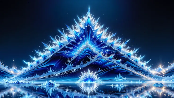 ﻿A Masterpiece In 32K Resolution, Supreme Quality, Super Detail, Official Art, Very High-Resolution 32K Wallpaper, Beautiful And Aesthetic, Ultra-Detailed Features, Awe-Inspiring Detail. A 32K Abstract Depiction Of Ice Crystals Pulsating With Ethereal, Lum...