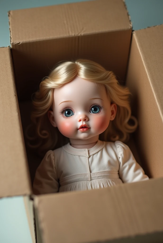 A real doll in an opened box