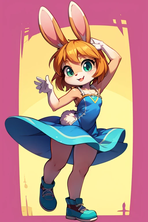 Female furry sara rabbit with Castaway cay Cruise line dress tiny toons adventure style 