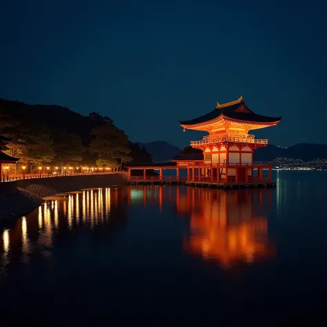 Hiroshima　Itsukushima Shrine　Night light up　photograph