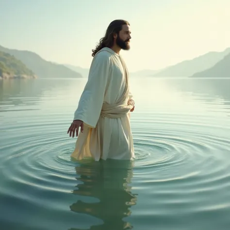 jesus christ walking on top of the water