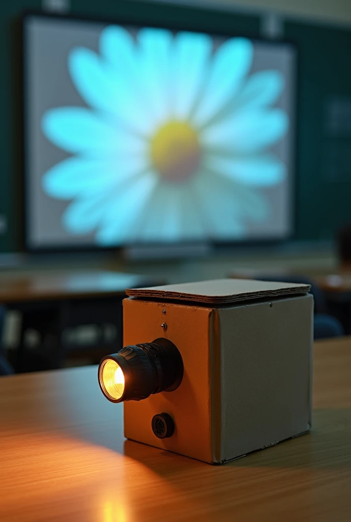 want to create a projector using readily find tools, for a class physics practical