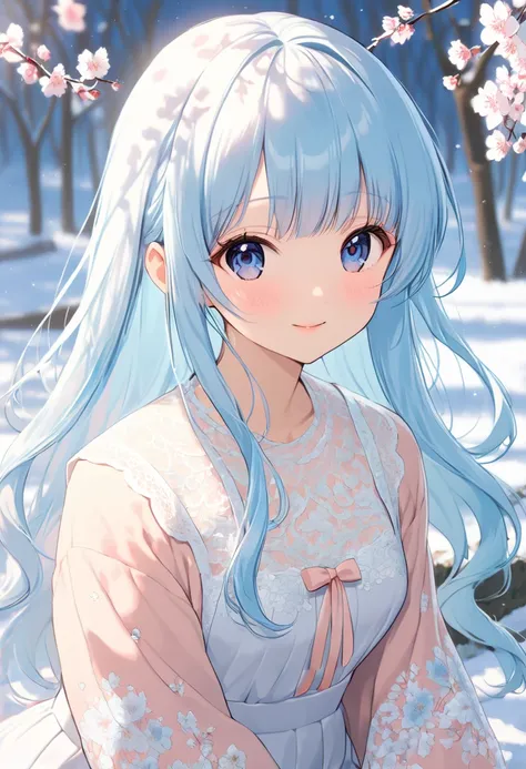 masterpiece, best quality, extremely detailed, (illustration, official art), 1 girl ,(((( light blue long hair)))), ,(((( light blue long hair)))),light blue hair, , long hair ((blush)) , cute face, masterpiece, best quality,(((((a very delicate and beauti...