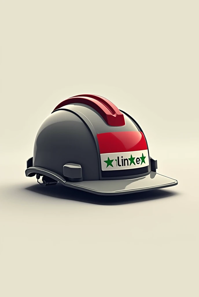 Create a professional logo for a civil engineer helmet with the word CLINKER written on it with the flag of the Syrian revolution on it and adding visual effects 