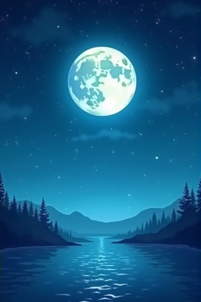 Wallpaper moon blue dark