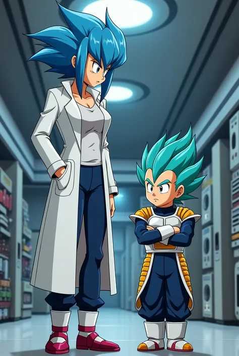 Bulma taller than Vegeta