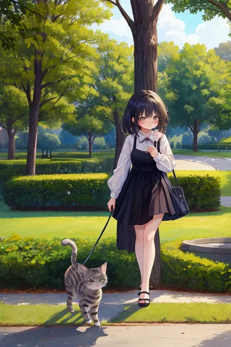  while walking on the park lawn 、 she was enjoying the surrounding scenery 。Sudden、Finding a kitten 、 she smiles unexpectedly 。 she approaches the kitten 、 the next moment 、 tramples on the kitten with white heeled sandals 。*「ah、Sorry！」  the kitten is easi...