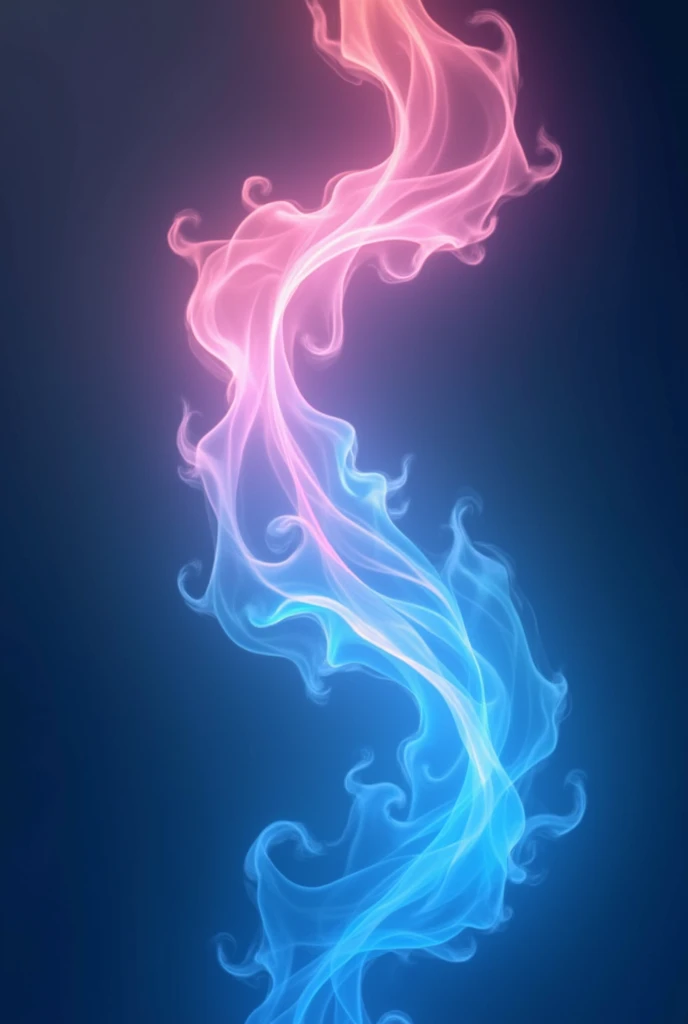 Fire, blue and pink flames no background