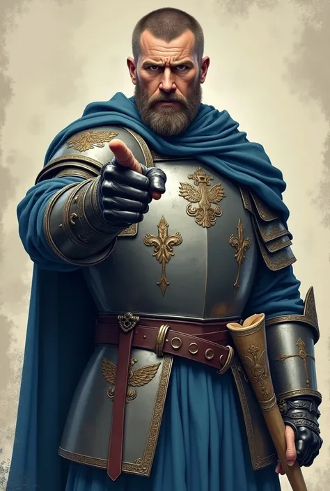  Vector image of a Russian warrior in armor ,  based on paintings with Russian heroes or Alexander Nevsky. With the right hand,  he points directly to the viewer , like on the poster  " You signed up as a volunteer ?!", unfolded scroll on the left,  where ...