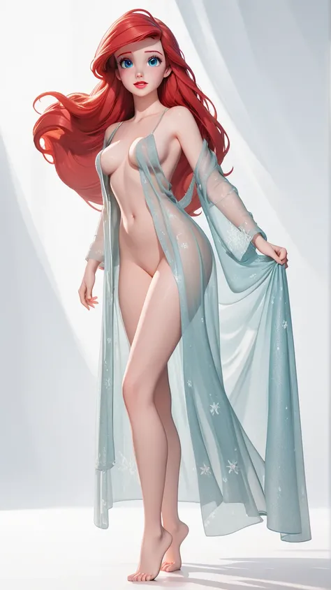 score_9, score_8_up, score_7_up, score_6_up, 1girl, (Disneys Ariel, intense red hair, long and loose hair, barefoot, medium breasts, blue eyes,:1.3), (partially nude 1.3), ((nude Princess Ariel, Disney 3D render, full body open shot, posing nude in a sexy ...