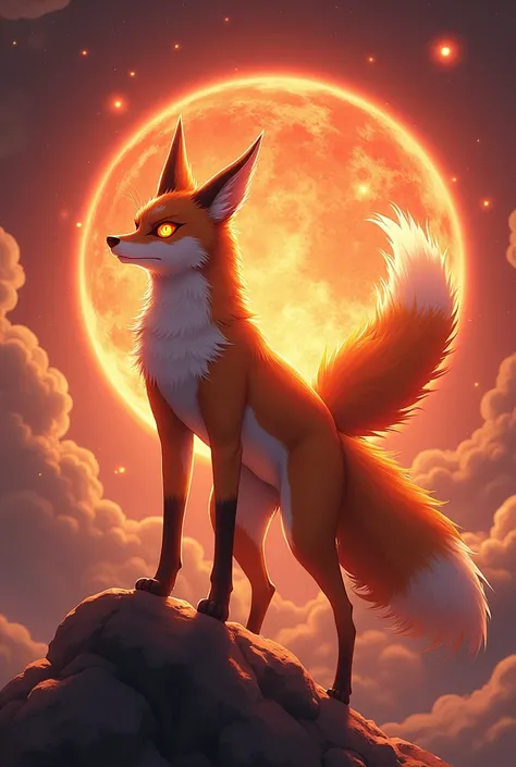 10-tailed fox with the rinnesharinga as its eyes
 