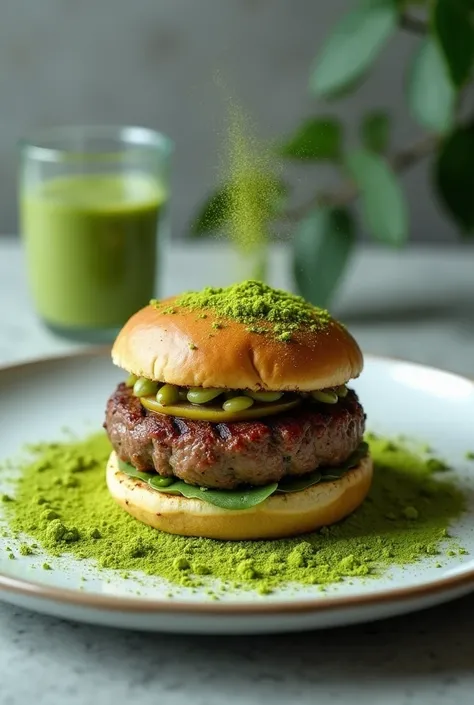 Moringa poweder with burger