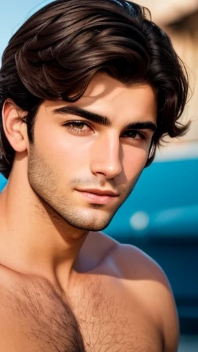 A young Italian heartthrob  , focusing on the face