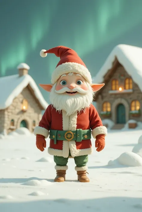 In the heart of the serene Scandinavian wilderness, under the eternal twilight of the Northern Lights, stands a whimsical character known as the Nordic Wood Santa Claus - brought to life by the delightful Daikon character. Standing at a modest three feet t...