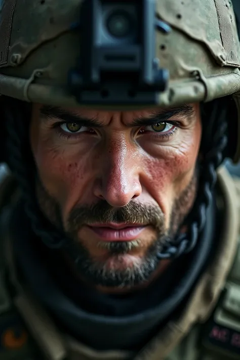 Face of a special forces soldier 