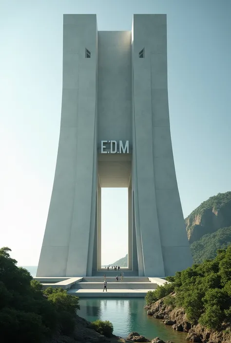  A giant building marked E.d.M in Mozambique  