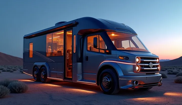 Premium Design: Large panoramic windows and cutting-edge lighting make this RV a true visual marvel. Its bold design reflects the brilliance of modern engineering, ensuring it stands out on every journey. Every detail has been crafted to perfection, blendi...