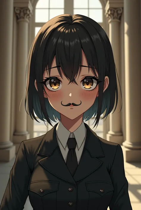 adolf hitler but as a waifu
with mustache 