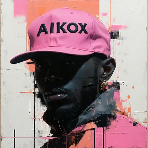 I want to make a cover of a music album of 4 songs. The name of the artist must be painted, which is called "AIKOX". The song is called "What The Fuck", the name is also to be painted. The graphic part of the album has to be inspired by the essence of happ...