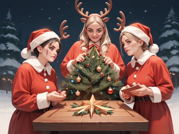 Santa Claus casts a spell on a group of unsuspecting mean girls, forcing them to transform into Christmas reindeer.