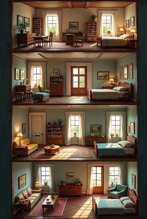 From image number 3, specify each of the rooms in another image 