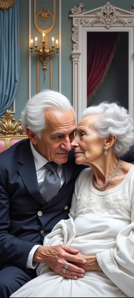 This face in old age with her lover in the palace