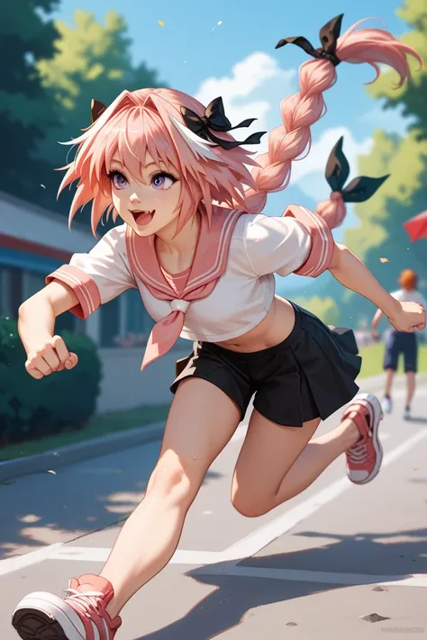 ren running around, Astolfo from fate looking proud