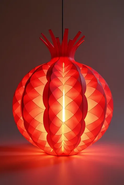 Lampe im popdesigne, Inspired by a sliced pomegranate made of paper