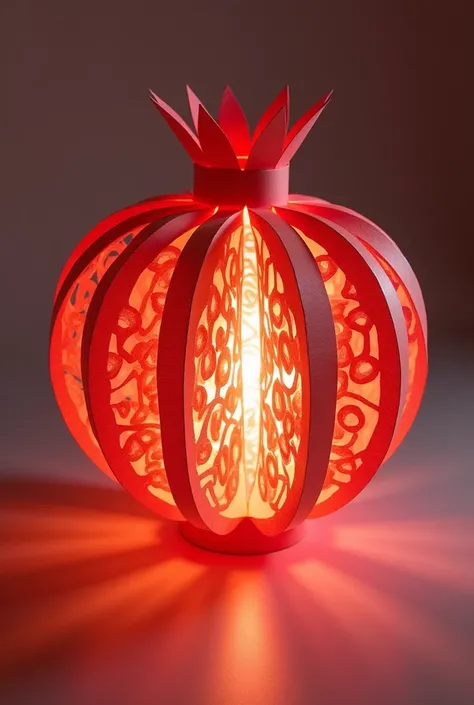 Lampe im popdesigne, Inspired by a detailed sliced pomegranate made of paper   